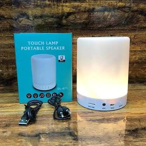 Touch lamp portable speaker