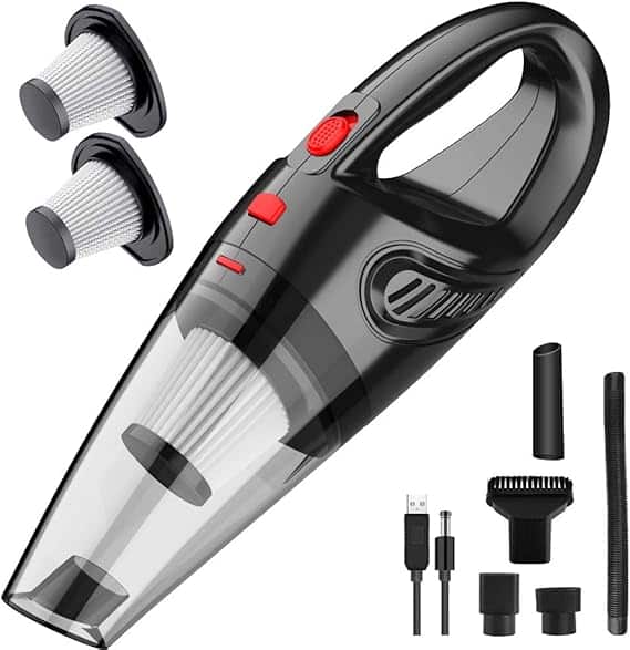 Hand Vacuum Cordless With High Power, Mini Vacuum Cleaner Handheld Rechargeable For Home And Car Cleaning